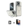 ieg™ iPhone 16 Pro Max Kılıf İz Modern Prime - Siyah 3D Antistatik Mat Seramik Nano Ekran Koruyucu + PVD Metal Kamera Lens - GS