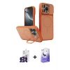 ieg™ iPhone 16 Pro Max Kılıf İz Modern Prime - Siyah Bilvis 5in1 5D Magic Hayalet Cam Ekran Koruyucu + Bilvis Titan Kamera Lens - GS
