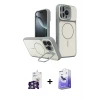ieg™ iPhone 16 Pro Max Kılıf İz Modern Prime - Siyah Bilvis 5in1 5D Magic Hayalet Cam Ekran Koruyucu + Bilvis Titan Kamera Lens - GS