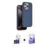 ieg™ iPhone 16 Pro Max Kılıf Kıvılcım Çizgi Serisi - Siyah Bilvis 5in1 5D Magic Hayalet Cam Ekran Koruyucu + Bilvis Titan Kamera Lens - SH