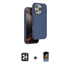 ieg™ iPhone 16 Pro Max Kılıf Kıvılcım Çizgi Serisi - Siyah Buffer Hayalet Cam Ekran Koruyucu + PVD Metal Kamera Lens - SH