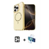 ieg™ iPhone 16 Pro Max Kılıf Kıvılcım Form Prime - Siyah 3D Antistatik Seramik Nano Ekran Koruyucu + PVD Metal Kamera Lens - GS