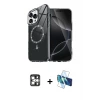 ieg™ iPhone 16 Pro Max Kılıf Kıvılcım Form Prime - Siyah 3D Antistatik Seramik Nano Ekran Koruyucu + PVD Metal Kamera Lens - GS