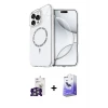 ieg™ iPhone 16 Pro Max Kılıf Kıvılcım Form Prime - Siyah Bilvis 5in1 5D Magic Hayalet Cam Ekran Koruyucu + Bilvis Titan Kamera Lens - GS