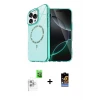 ieg™ iPhone 16 Pro Max Kılıf Kıvılcım Form Prime - Siyah Buffer Hayalet Cam Ekran Koruyucu + Raze Metal Kamera Lens - BZ