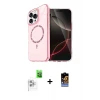 ieg™ iPhone 16 Pro Max Kılıf Kıvılcım Form Prime - Siyah Buffer Hayalet Cam Ekran Koruyucu + Raze Metal Kamera Lens - BZ