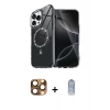 ieg™ iPhone 16 Pro Max Kılıf Kıvılcım Form Prime - Siyah Joko Magic 5D Cam + Pers Alüminyum Kamera Lens - CLTM
