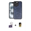 ieg™ iPhone 16 Pro Max Kılıf Kıvılcım Işık Serisi - Siyah Buffer Cam Ekran Koruyucu + Bilvis Titan Kamera Lens - GS