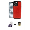 ieg™ iPhone 16 Pro Max Kılıf Kıvılcım Işık Serisi - Siyah Buffer Cam Ekran Koruyucu + Bilvis Titan Kamera Lens - GS