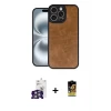 ieg™ iPhone 16 Pro Max Kılıf Kıvılcım Işık Serisi - Siyah Buffer Cam Ekran Koruyucu + Bilvis Titan Kamera Lens - GS