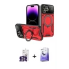 ieg™ iPhone 16 Pro Max Kılıf Kıvılcım Modern Serisi - Siyah Bilvis 5in1 5D Magic Hayalet Cam Ekran Koruyucu + Bilvis Titan Kamera Lens - GS