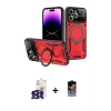ieg™ iPhone 16 Pro Max Kılıf Kıvılcım Modern Serisi - Siyah Buffer Hayalet Cam Ekran Koruyucu + Bilvis Titan Kamera Lens - SH