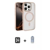 ieg™ iPhone 16 Pro Max Kılıf Kıvılcım Prime - Siyah Joko Magic 5D Cam + PVD Metal Kamera Lens - SH