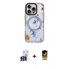ieg™ iPhone 16 Pro Max Kılıf Kozmos Doku - Siyah Buffer Cam Ekran Koruyucu + Bilvis Titan Kamera Lens - TMGI