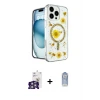 ieg™ iPhone 16 Pro Max Kılıf Kozmos Doku - Siyah Joko Magic 5D Cam + Bilvis Titan Kamera Lens - GS