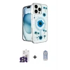ieg™ iPhone 16 Pro Max Kılıf Kozmos Doku - Siyah Joko Magic 5D Cam + Bilvis Titan Kamera Lens - GS