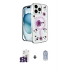 ieg™ iPhone 16 Pro Max Kılıf Kozmos Doku - Siyah Joko Magic 5D Cam + Bilvis Titan Kamera Lens - GS