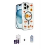 ieg™ iPhone 16 Pro Max Kılıf Kozmos Doku - Siyah Joko Magic 5D Cam + Bilvis Titan Kamera Lens - GS
