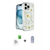 ieg™ iPhone 16 Pro Max Kılıf Kozmos Doku - Siyah Joko Magic 5D Cam + Raze Metal Kamera Lens - BZ