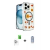 ieg™ iPhone 16 Pro Max Kılıf Kozmos Doku - Siyah Joko Magic 5D Cam + Raze Metal Kamera Lens - BZ