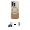 ieg™ iPhone 16 Pro Max Kılıf Kozmos Form Özel Seri - Siyah Bilvis 3D Cam Ekran Koruyucu + Bilvis Titan Kamera Lens - SH
