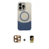 ieg™ iPhone 16 Pro Max Kılıf Kozmos Form Özel Seri - Siyah Buffer Cam Ekran Koruyucu + Pers Alüminyum Kamera Lens - CLTM