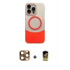 ieg™ iPhone 16 Pro Max Kılıf Kozmos Form Özel Seri - Siyah Buffer Cam Ekran Koruyucu + Pers Alüminyum Kamera Lens - CLTM