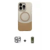 ieg™ iPhone 16 Pro Max Kılıf Kozmos Form Özel Seri - Siyah Joko Magic 5D Hayalet Cam + Pers Alüminyum Kamera Lens - GI