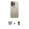 ieg™ iPhone 16 Pro Max Kılıf Kozmos Form Özel Seri - Siyah Joko Magic 5D Hayalet Cam + Pers Alüminyum Kamera Lens - GI