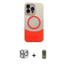 ieg™ iPhone 16 Pro Max Kılıf Kozmos Form Özel Seri - Siyah Joko Magic 5D Hayalet Cam + Pers Alüminyum Kamera Lens - GI