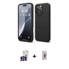 ieg™ iPhone 16 Pro Max Kılıf Kozmos Yansıma Özel Seri - Siyah Bilvis 3D Cam Ekran Koruyucu + Bilvis Titan Kamera Lens - TMGI
