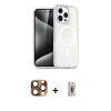 ieg™ iPhone 16 Pro Max Kılıf Nova Asil Prime - Siyah Bilvis 3D Cam Ekran Koruyucu + Pers Alüminyum Kamera Lens - CLTM
