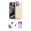 ieg™ iPhone 16 Pro Max Kılıf Nova Asil Prime - Siyah Bilvis 5in1 3D Magic Cam Ekran Koruyucu + Raze Metal Kamera Lens - CLTM