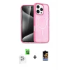 ieg™ iPhone 16 Pro Max Kılıf Nova Asil Prime - Siyah Buffer Hayalet Cam Ekran Koruyucu + Raze Metal Kamera Lens - BZ