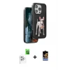 ieg™ iPhone 16 Pro Max Kılıf Nova Form Koleksiyonu - Siyah Buffer Hayalet Cam Ekran Koruyucu + Raze Metal Kamera Lens - BZ