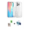 ieg™ iPhone 16 Pro Max Kılıf Nova Işık Koleksiyonu - Siyah 3D Antistatik Seramik Nano Ekran Koruyucu + Raze Metal Kamera Lens - NLGY