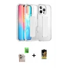 ieg™ iPhone 16 Pro Max Kılıf Nova Işık Koleksiyonu - Siyah Buffer Cam Ekran Koruyucu + Raze Metal Kamera Lens - NLGY