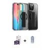 ieg™ iPhone 16 Pro Max Kılıf Nova Işık Koleksiyonu - Siyah Joko Magic 5D Cam + Bilvis Titan Kamera Lens - GS