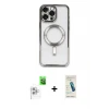 ieg™ iPhone 16 Pro Max Kılıf Nova Işık Özel Seri - Şeffaf Pasifik Cam Ekran Koruyucu + Raze Metal Kamera Lens - BZ
