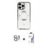 ieg™ iPhone 16 Pro Max Kılıf Nova Işık Özel Seri - Siyah Bilvis 3X AR HD Cam Ekran Koruyucu + Pers Alüminyum Kamera Lens - GS