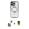 ieg™ iPhone 16 Pro Max Kılıf Nova Işık Özel Seri - Siyah Buffer Cam Ekran Koruyucu + Raze Metal Kamera Lens - SH