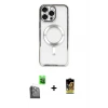 ieg™ iPhone 16 Pro Max Kılıf Nova Işık Özel Seri - Siyah Buffer Cam Ekran Koruyucu + Raze Metal Kamera Lens - SH
