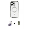 ieg™ iPhone 16 Pro Max Kılıf Nova Işık Özel Seri - Siyah Joko Magic 5D Hayalet Cam + Bilvis Titan Kamera Lens - TMGI