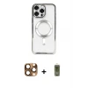 ieg™ iPhone 16 Pro Max Kılıf Nova Işık Özel Seri - Siyah Joko Magic 5D Hayalet Cam + Pers Alüminyum Kamera Lens - CLTM