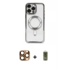 ieg™ iPhone 16 Pro Max Kılıf Nova Işık Özel Seri - Siyah Joko Magic 5D Hayalet Cam + Pers Alüminyum Kamera Lens - CLTM