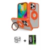 ieg™ iPhone 16 Pro Max Kılıf Nova Minimal Serisi - Şeffaf 360 Full Body Arka Koruyucu + Pers Alüminyum Kamera Lens - GS
