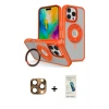 ieg™ iPhone 16 Pro Max Kılıf Nova Minimal Serisi - Şeffaf Pasifik Cam Ekran Koruyucu + Pers Alüminyum Kamera Lens - CLTM