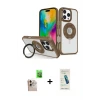 ieg™ iPhone 16 Pro Max Kılıf Nova Minimal Serisi - Şeffaf Pasifik Cam Ekran Koruyucu + Raze Metal Kamera Lens - NLGY