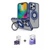 ieg™ iPhone 16 Pro Max Kılıf Nova Minimal Serisi - Siyah Bilvis 5in1 5D Magic Hayalet Cam Ekran Koruyucu + Bilvis Titan Kamera Lens - SH
