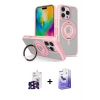 ieg™ iPhone 16 Pro Max Kılıf Nova Minimal Serisi - Siyah Bilvis 5in1 5D Magic Hayalet Cam Ekran Koruyucu + Bilvis Titan Kamera Lens - SH